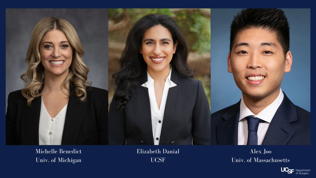 📢 With boundless excitement, we proudly introduce the three individuals who have matched into our @UCSFPlastic Surgery Categorical Interns Class of 2031. A resounding welcome to each of you as you embark on this incredible journey! #Match2024