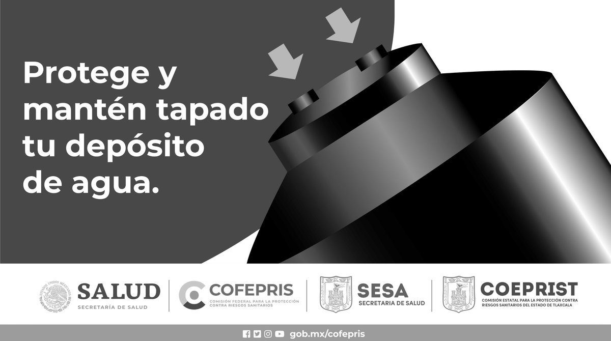 Coeprist's tweet photo. Coeprist te recomienda: Protege y mantén tapado tu depósito de agua.
#aguadecalidadbacteriologica https://t.co/XvorMASUro