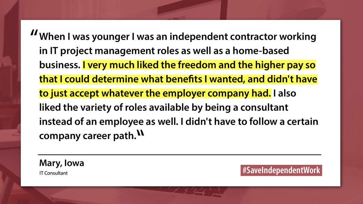 GOPHELP's tweet photo. 27 million American jobs are in jeopardy because of Joe Biden & Julie Su's independent contractor rule. It's time for the Senate to repeal this rule and #SaveIndependentWork. https://t.co/js4TiCTBl3