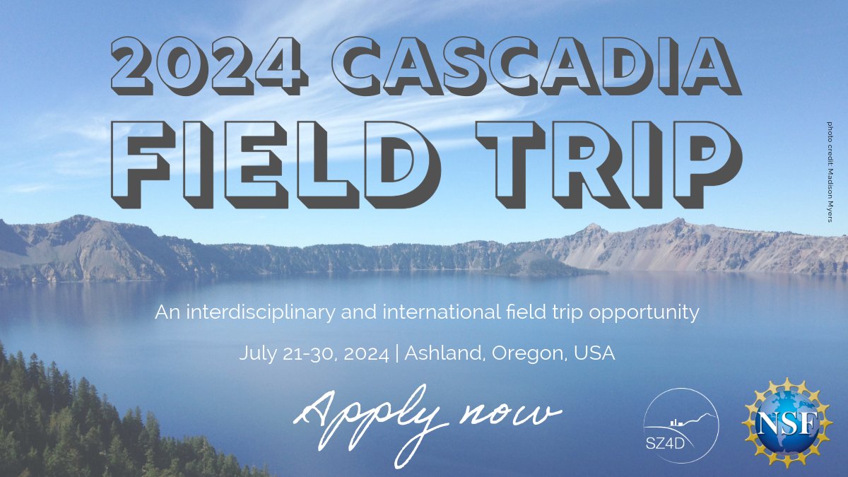 📣Calling all scientists! Apply  to join the 1st <a href="/SZ4D1/">SZ4D</a> International &amp; Interdisciplinary Field Trip. Explore the Southern Cascadia Subduction Zone // Collaborate with scientist from around the globe// Open to all including advanced career scientists! 📷sz4d.org/2024-field-trip
