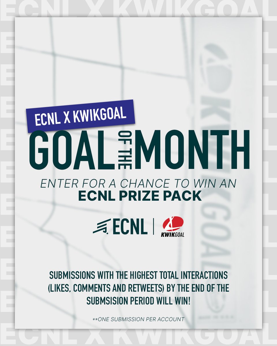 🚨 Submit a goal for #ECNLKwikGoal of the Month! ✅Post a goal from this month between now and March 28th ✅Tag @ECNLboys, @Kwikgoal & #ECNLKwikGoal 🗳The goal with the most interactions (Retweets, Likes and Comments) by EOD on March 28th wins 🏆Winner announced March 29th