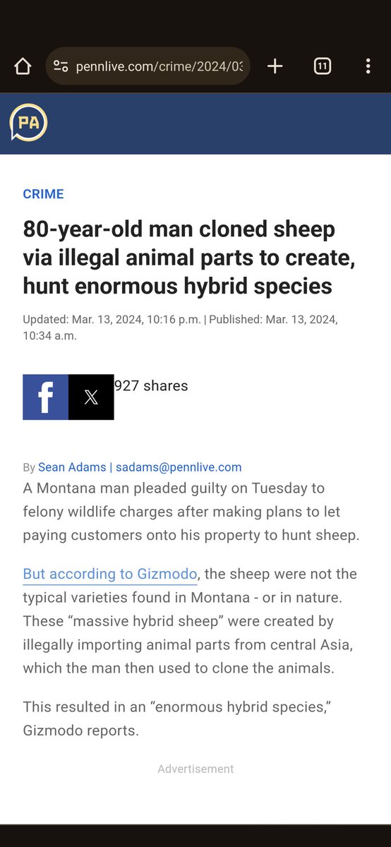 This headline is wild