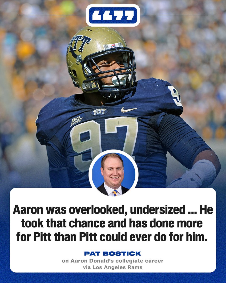 Aaron Donald left a lasting legacy at Pitt 👏 @Pitt_FB