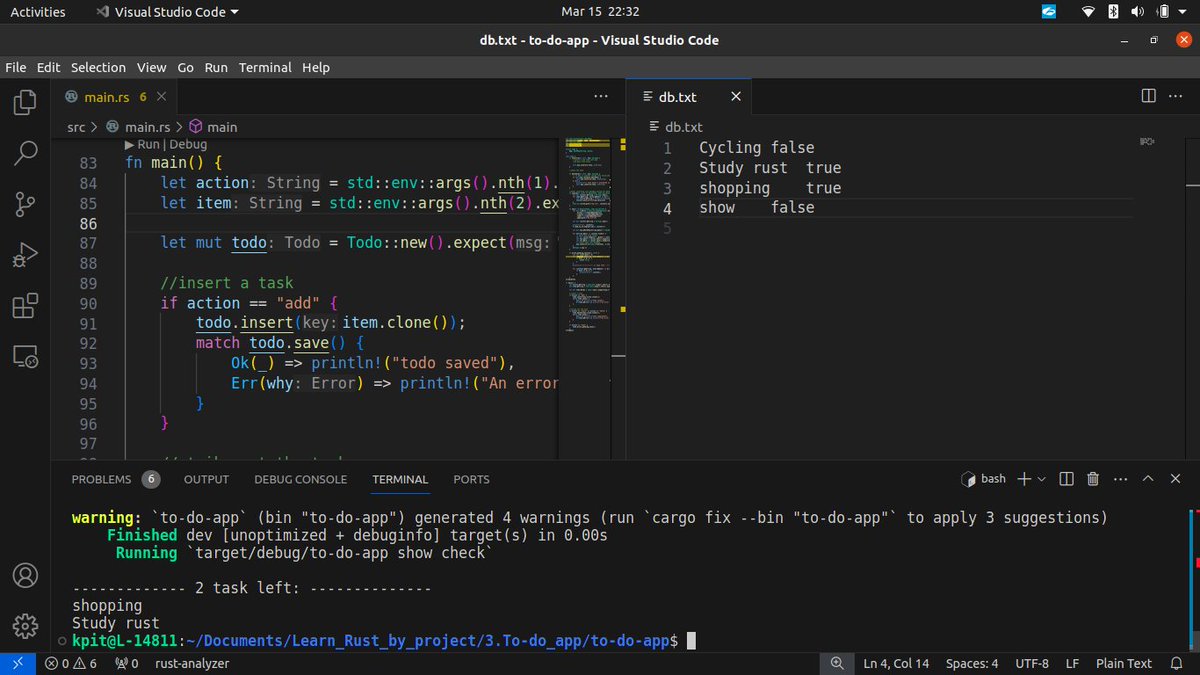 hellocoder123's tweet image. Embarking on my #Rust programming journey with a sleek Todo app as my first project! 💻 Excited to delve into #CRUD operations and unveil a world of endless possibilities. #CodingBeginnings #LearnRust #ProgrammingAdventure