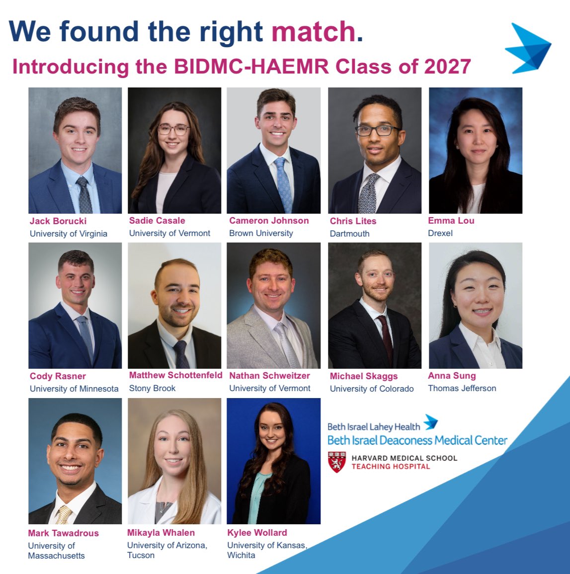 We're so excited to announce our class of 2027! Happy #MatchDay and we can't wait for you all to join the team! 🎉