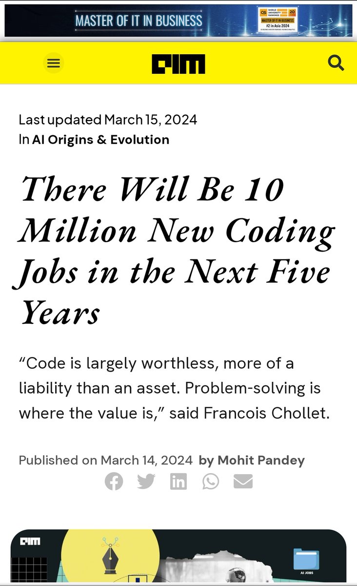 RasheedMoh85652's tweet image. This type of news are not reading today's software engineer only hold fake and marketing of ai company
Please open your eyes
#codingjob #letsconnect #SoftwareEngineering #mern #Nextjs #ai