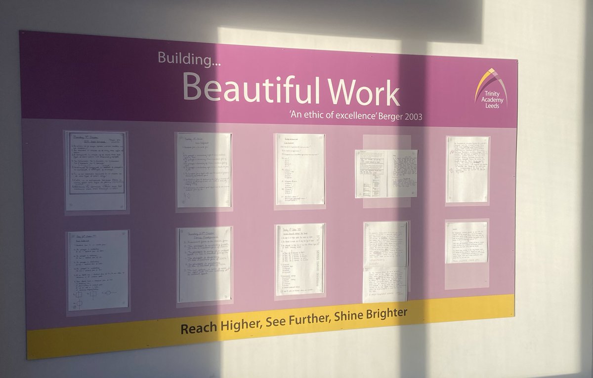 Beautiful sun illuminating beautiful work. The perfect end to another focused and productive week in the Science department.☀️💜⭐️ Ready for an even busier and more exciting one next week! @TrinityAcademyL