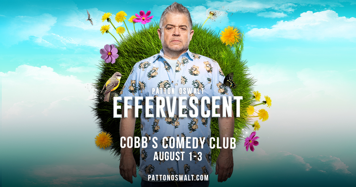 ✨ @pattonoswalt: Effervescent is coming to Cobb’s 🚨 August 1-3 tickets are ON SALE NOW! These shows will sell out, so reserve your seats while you can 😉 🎫: livemu.sc/4afsr4x