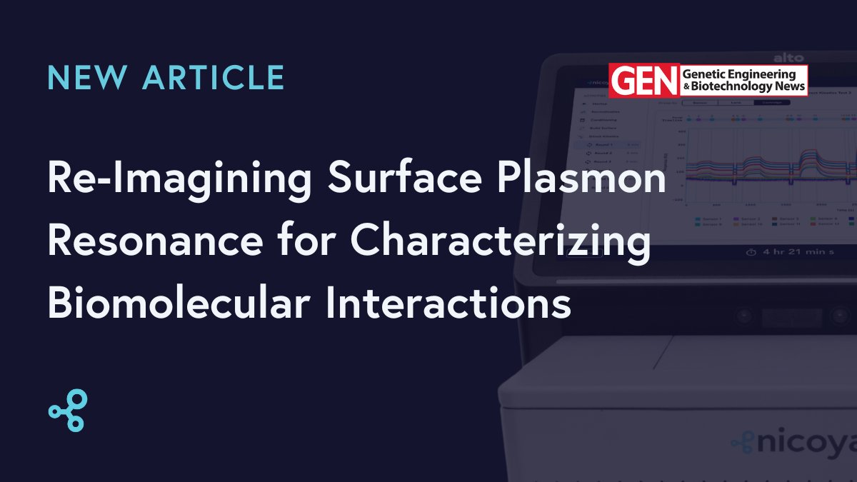 Nicoya_Life's tweet photo. Read our new article in @GENbio to discover how we’ve reimagined #SPR technology to simplify label-free biomolecular interaction analysis.  

Learn more about Alto #digitalSPR and how it can streamline your research by reading the article here 👉https://t.co/aN6ApyCr3M https://t.co/sUkKBznG7e