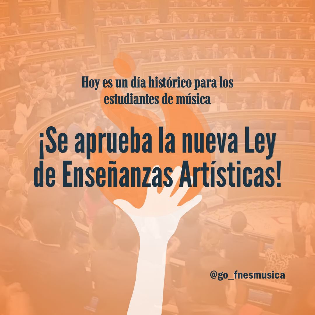 GO_FNESMUSICA's tweet photo. NUEVA LEY de ENSEÑANZAS ARTÍSTICAS ‼️ https://t.co/rJRm7UOaIM