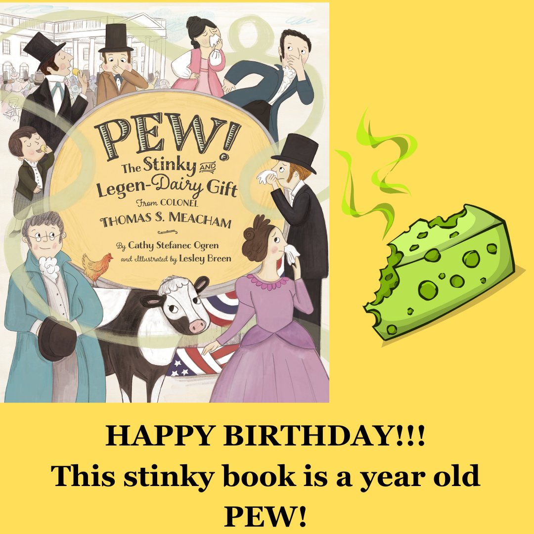 CathySOgren's tweet photo. This stinky book is still available. Take a bite out of history and add this book to your collection. 😄
@SleepingBearBks @StormLiterary @vselvaggio1 @lesleybreenart  #nonfiction #americanhistory #readaloud #kidlit #picturebook https://t.co/FM7wS793NJ