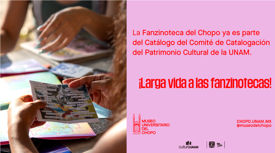 🎉Nos entusiasma compartirles que el acervo de la Fanzinoteca del Museo Universitario del Chopo ha sido incluido en el Catálogo del Comité de Catalogación del Patrimonio Cultural de la UNAM. 

(1/3)