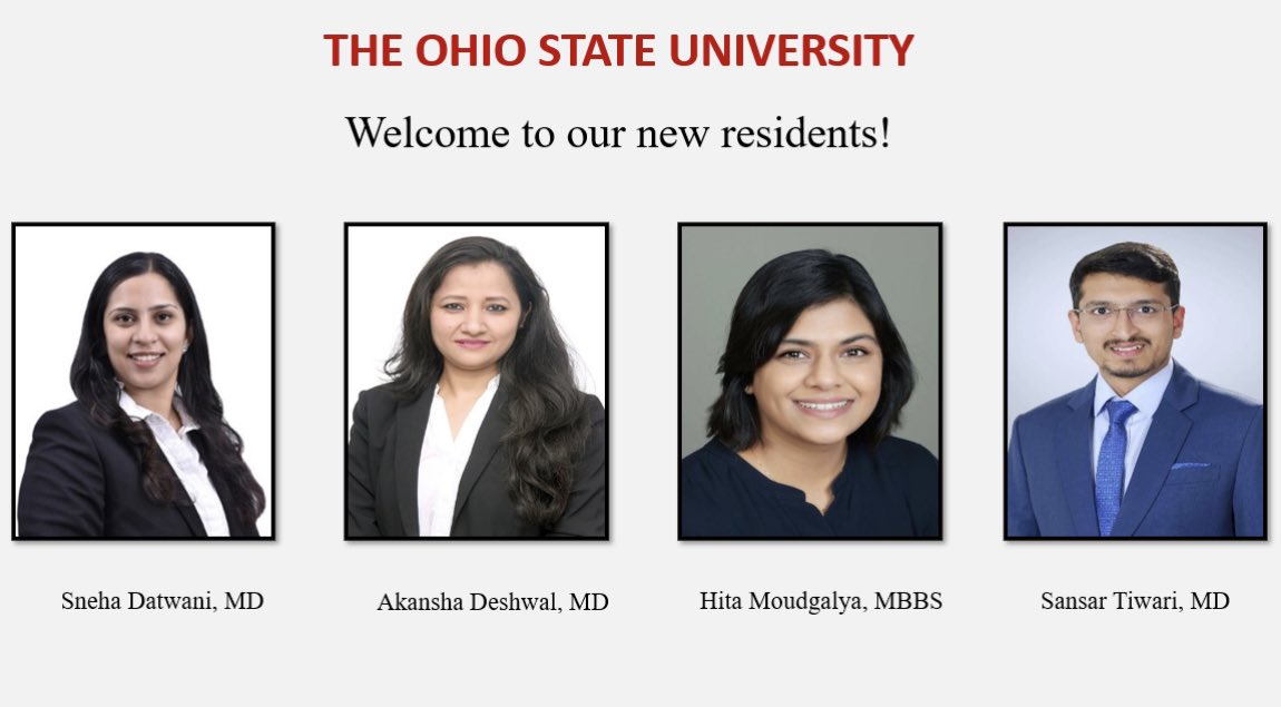 OhioStatePath's tweet photo. A warm welcome to our new PGY1s! We are so excited to have you join our @OhioStatePath family! 🎉 https://t.co/8eHF6HBaTv