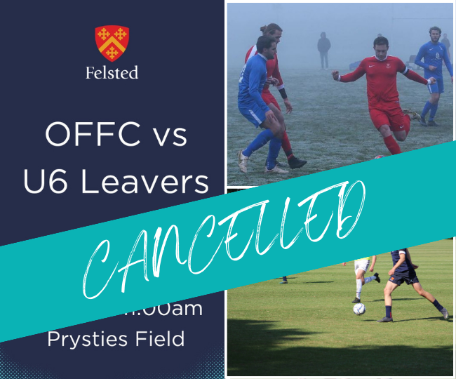 📣 This Sunday's football match between the OFFC and U6 Leavers has, unfortunately, been cancelled due to a waterlogged pitch 💧

Apologies for the inconvenience.  

We'll be sure to update you on future OFFC match fixtures 👍