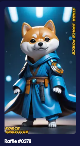 ShibaSpaceForce's tweet photo. Be sure to check out our raffle on https://t.co/VSeMUfabeG and enter for a chance to win this blue Force Sensitive rank SSF NFT! We are releasing $LEASH staking today in a couple hours, and mint price is 15 $BONE on @Marswap1!!!

https://t.co/wnWWhQBxoP https://t.co/iXJVHsImws