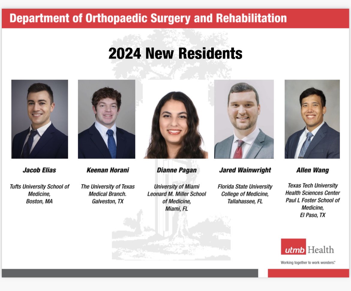 UTMBOrtho's tweet photo. We are incredibly thrilled to welcome our new incoming PGY 1s and we look forward to the next five years! #utmbfam #orthomatch2024 #classof2029 #badtothebone https://t.co/esxOIEJDt4