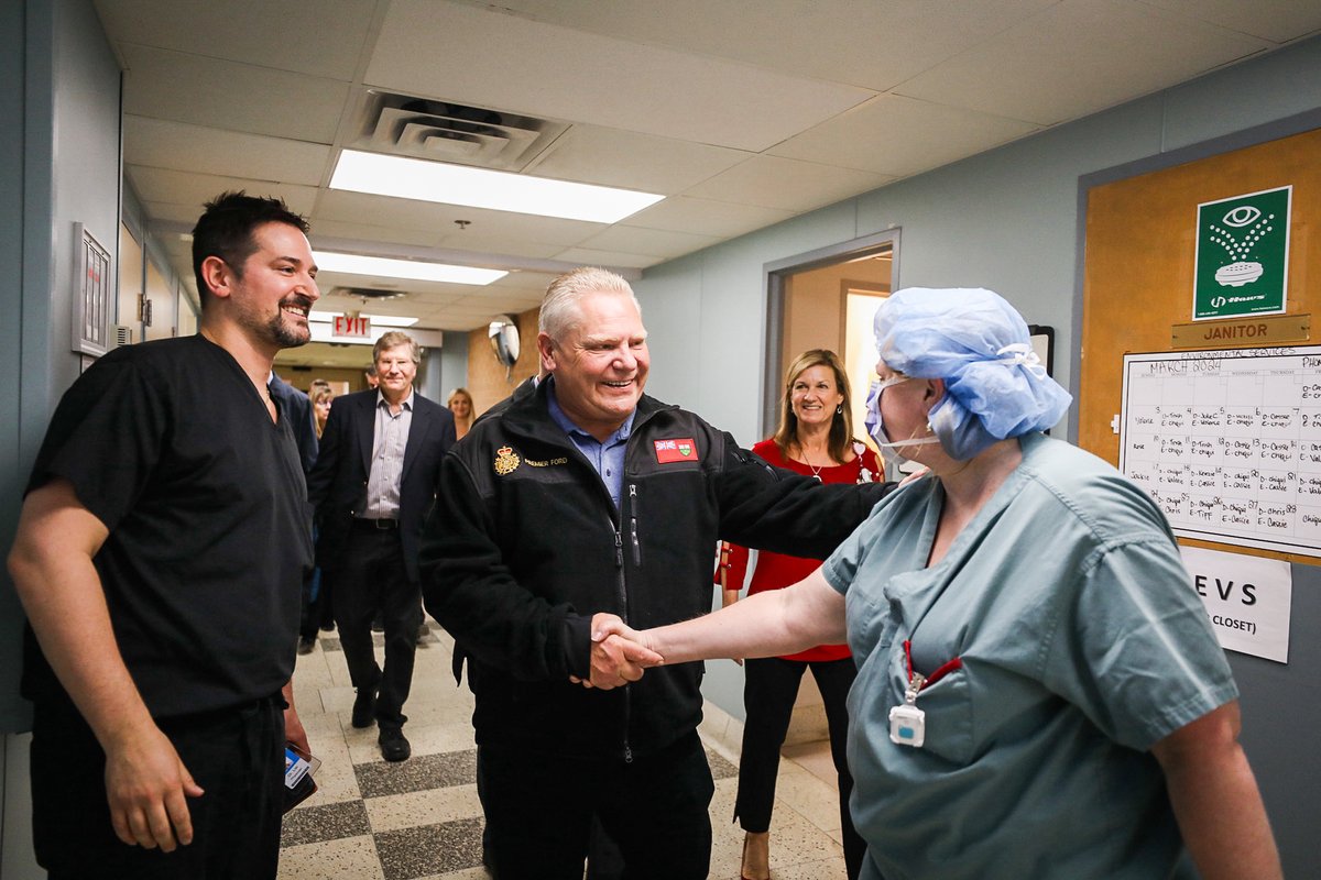 Thrilled to welcome @fordnation for a whirlwind tour yesterday! The tour gave Premier Ford insight into CGMH's dedication and our challenges caring for patients in an aging building. His visit fuels optimism as we drive towards our goal of a new hospital for our community.