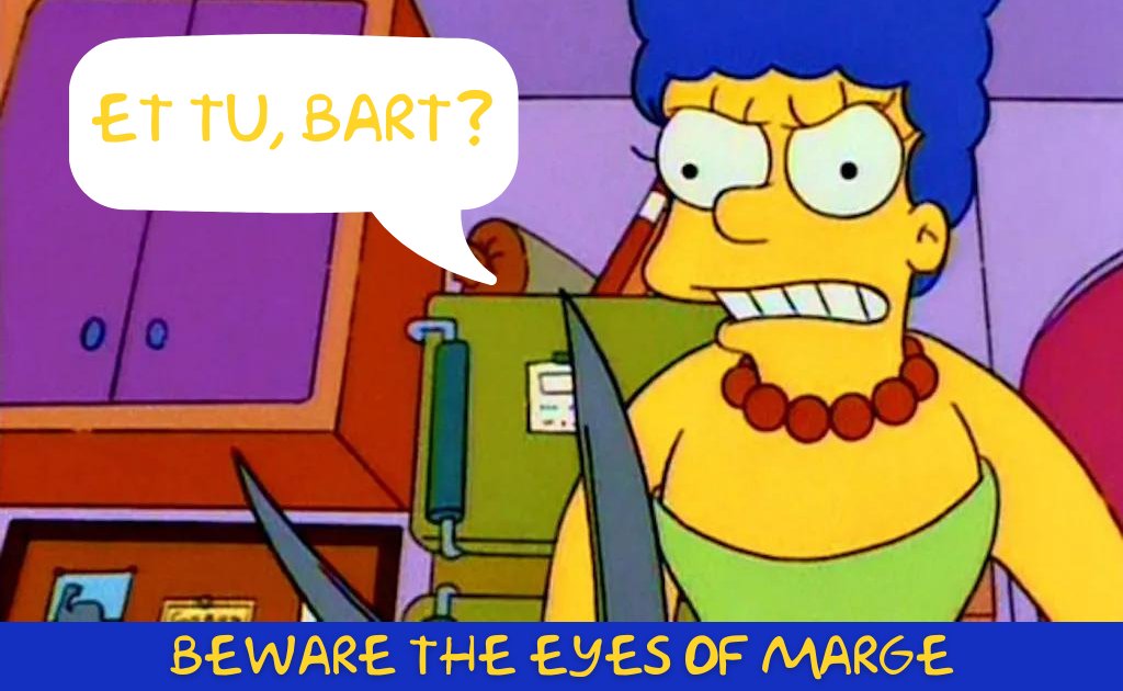 Happy March 15th, Fools Fans! 🔪 Remember to keep your friends close ... and your Homies closer 👀 #IdesOfMarch #EyesofMarge