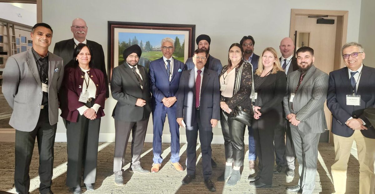 cgivancouver's tweet photo. High Commissioner Sanjay Kumar Verma @HCI_Ottawa interacted with buisness leaders in #Edmonton at an event hosted by @RohitGroup &amp; @EdmontonGlobal. Discussion focussed on enhancing 🇮🇳 Alberta eco engagement in diverse fields of interest. https://t.co/bq3bhamN7g