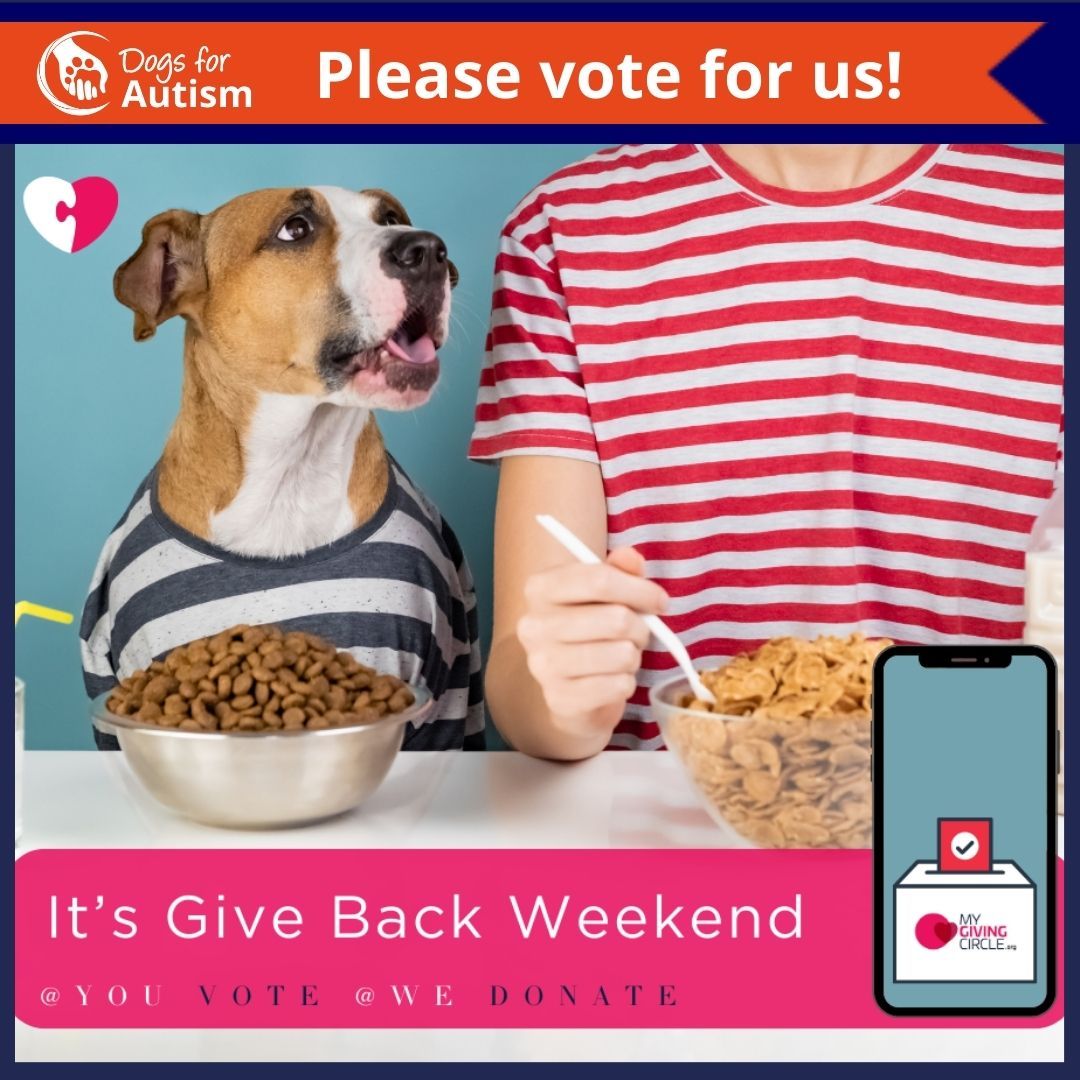 dogs_autism's tweet photo. You could really help our little paws at DfA by voting for your favourite charity with @MyGivingCircle.
Go to https://t.co/ws4nrIQlfs & vote for DfA. @MyGivingCirclewill give us 50p for each vote.
They're giving away £2,500 for the first 5,000 new voters on #GiveBackWeekend 💙 https://t.co/Y8cNsobreR