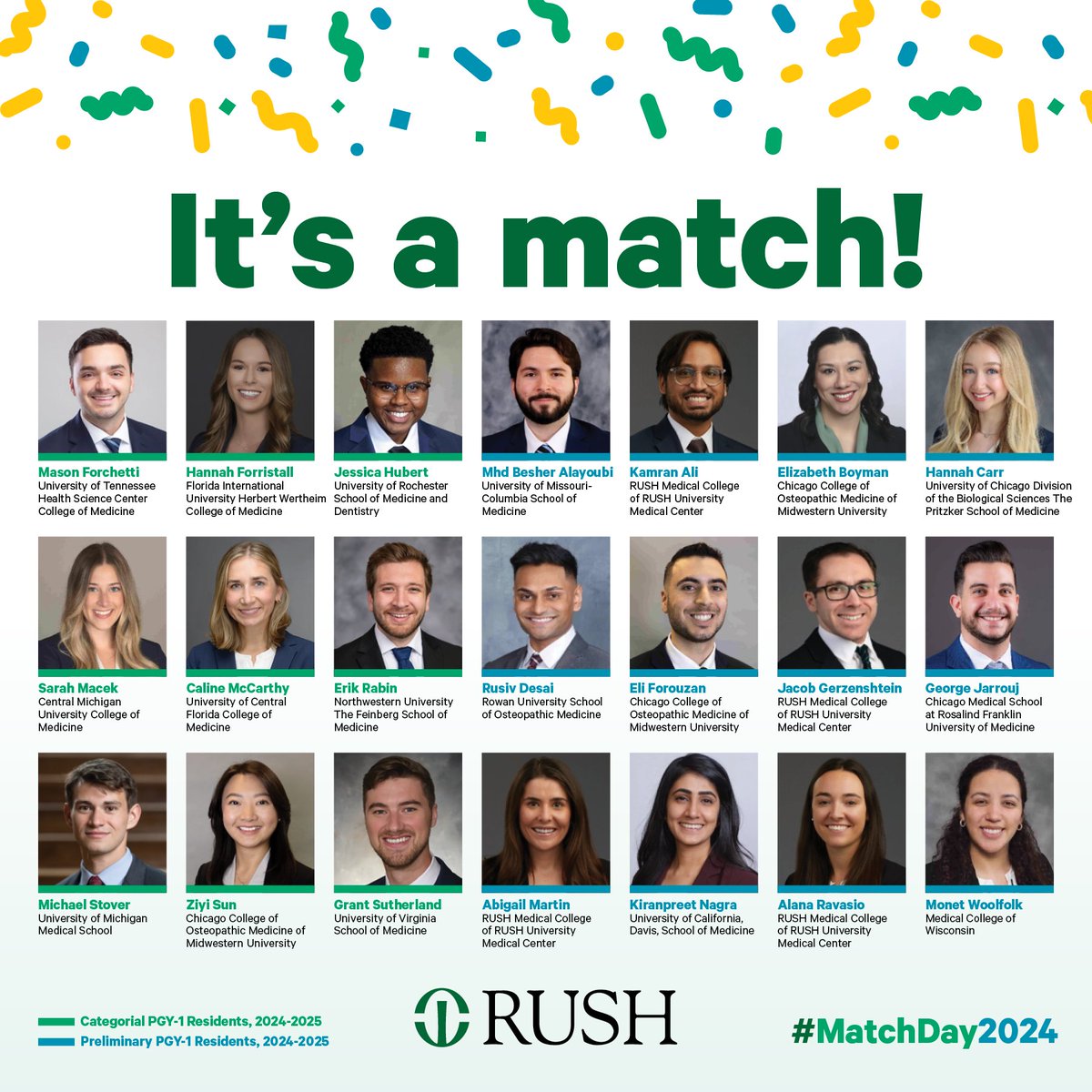 Rush Department of Surgery (@rushsurgery) on Twitter photo We’re proud to welcome our newest general surgery residents to the <a href="/RushSurgery/">Rush Department of Surgery</a> family. #MatchDay #MatchDay2024 We’re proud to welcome our newest general surgery residents to the <a href="/RushSurgery/">Rush Department of Surgery</a> family. #MatchDay #MatchDay2024