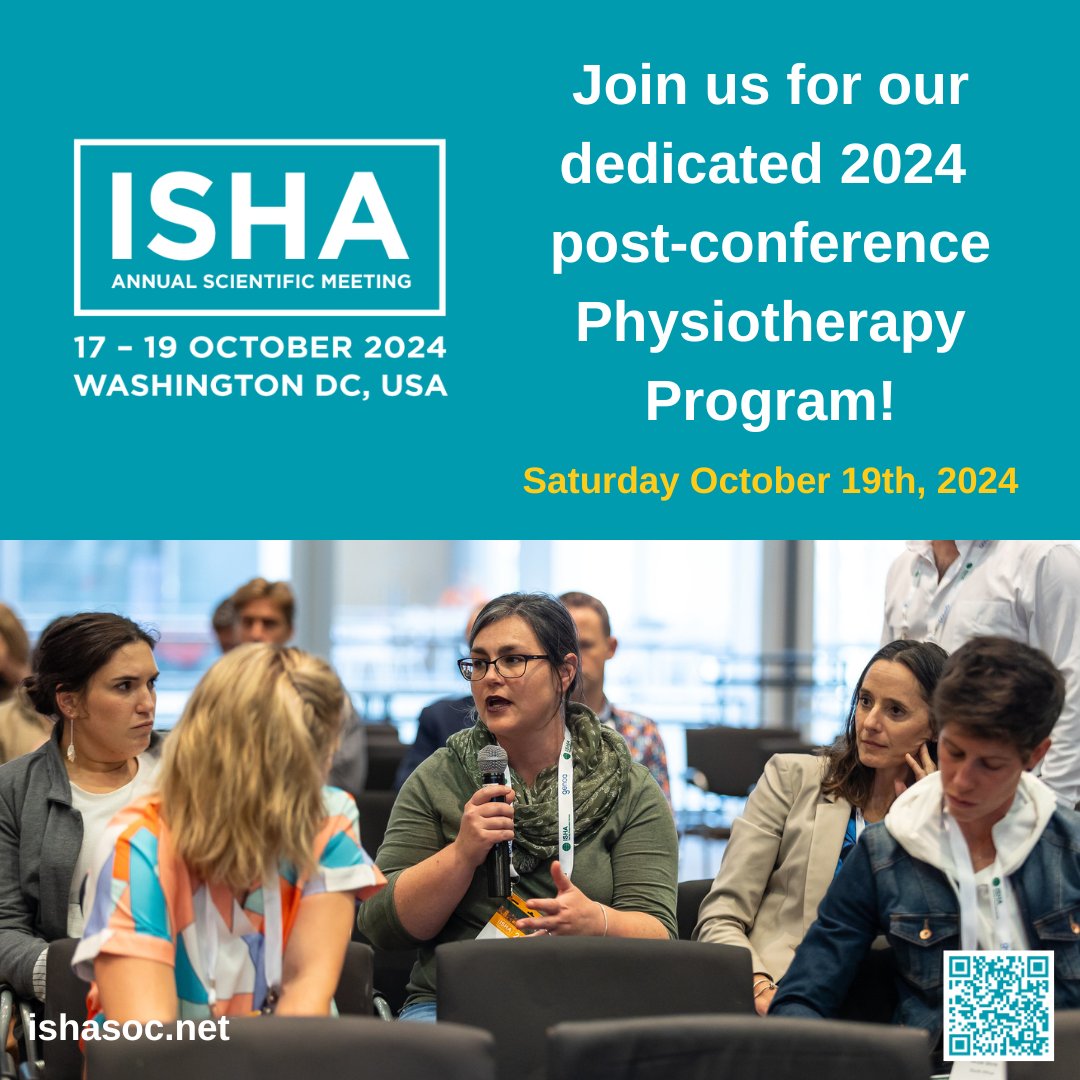 *Save the date: Saturday Oct 19, 2024* ISHA is delighted to be offering a dedicated post-conference Physiotherapy Program alongside its main ASM once again in 2024. More at: ohttps://oaandgap.eventsair.com/isha-2024/physiotherapy-program #physio #rehab #hip #sports #learning