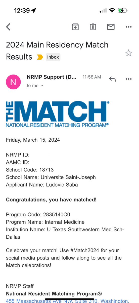 I matched at UTSW for internal medicine residency!! It's a dream come true!!! Huge thanks to my mentors, family, and friends for believing in me. Let the adventure begin! 🎉 #Match2024 @UTSWInternalMed