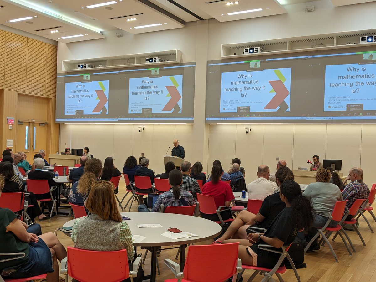 Thank you to our UMD community (faculty, staff, students and alum) for joining us for Dr. Dan Chazan's Distinguished Scholar-Teacher talk yesterday. We had a full room and another 75+ folks joining us online! 

#edTerps