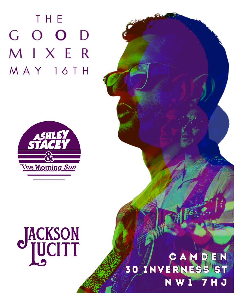 CAMDEN!! I'm only playing Camden aren't I? Not only that, I get to finally share a stage with My Brother Man @AshStaceyMusic This has been years in the making! So if you can, get to #TheGoodMixer on May 16th! It's gonna be special! Be part of it! Crying again! x