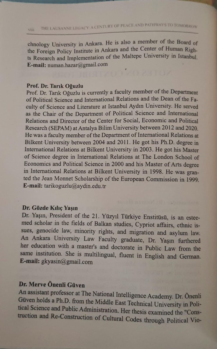 After an extensive period of dedicated work, our book “The Lausanne Legacy: A Century of Peace and Pathways to Tomorrow” has been published, co-edited by Professor Dr. Hüseyin Bağcı ( @profbagci ). We extend our deepest gratitude to our authors: Professor Dr. Tarık Oğuzlu (…