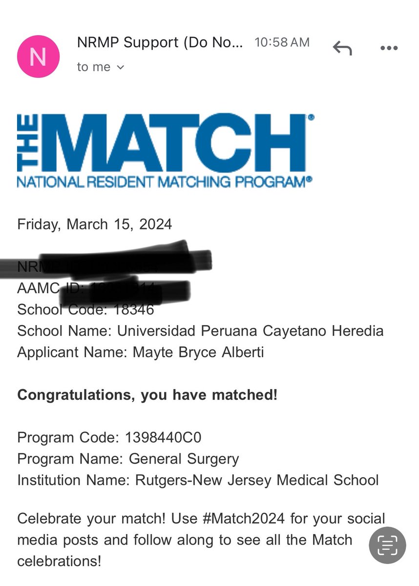 Mayte Bryce Alberti, MD (@maytebryce) on Twitter photo Beyond happy and grateful to <a href="/NJMSDeptSurgery/">Rutgers NJMS,Surgery</a> for betting on this IMG from Lima, Peru 🇵🇪 with big dreams 🫶🏼😍🥳🤩 #Match2024 #GeneralSurgery Beyond happy and grateful to <a href="/NJMSDeptSurgery/">Rutgers NJMS,Surgery</a> for betting on this IMG from Lima, Peru 🇵🇪 with big dreams 🫶🏼😍🥳🤩 #Match2024 #GeneralSurgery