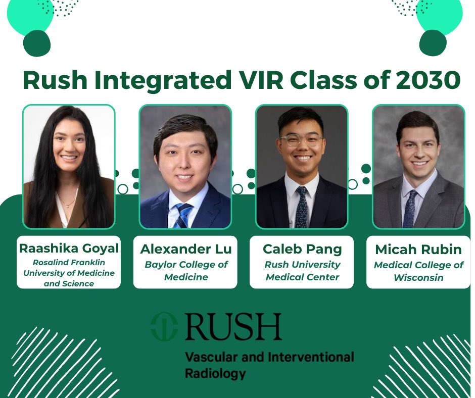 VIR at RUSH (@vir_rush) on Twitter photo Excited to announce the <a href="/VIR_RUSH/">VIR at RUSH</a> Integrated Residency Class of 2030! Welcome to the family! ❇️ ❇️ ❇️
#Match2024 #MatchDay #VIR #IRad Excited to announce the <a href="/VIR_RUSH/">VIR at RUSH</a> Integrated Residency Class of 2030! Welcome to the family! ❇️ ❇️ ❇️
#Match2024 #MatchDay #VIR #IRad