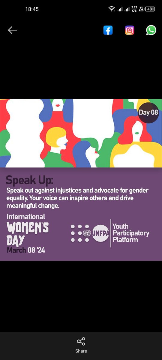 When we think "women" let's think equality, together let's advocate for a world where women are treated justly and equally.
#iwd2024
#UNFPANigeria
<a href="/UNFPANigeria/">UNFPA Nigeria</a>