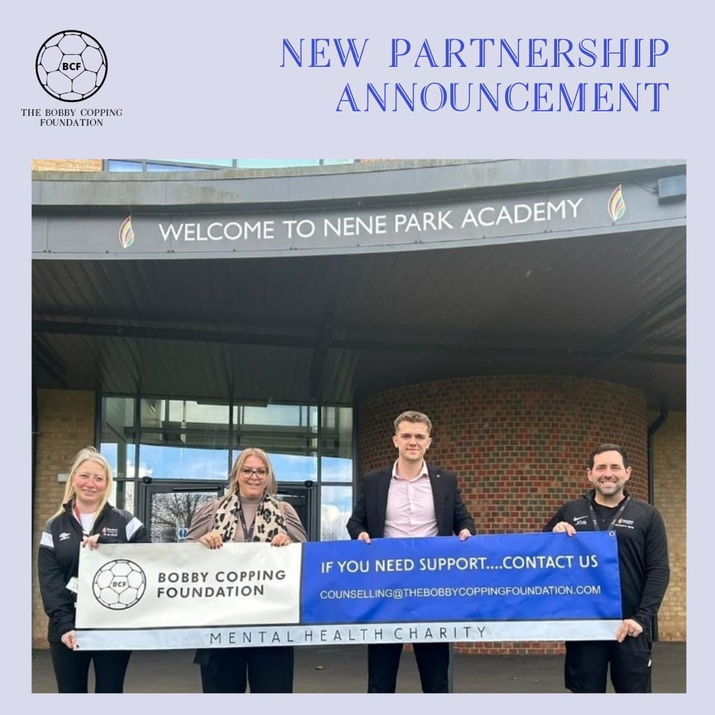 We are delighted to announce our brand new partnership with @NeneParkAcademy, where we will be fully funding our professional counselling services for all staff and students upon referral. This is a great step forward for BCF as we continue to reach those who need us!