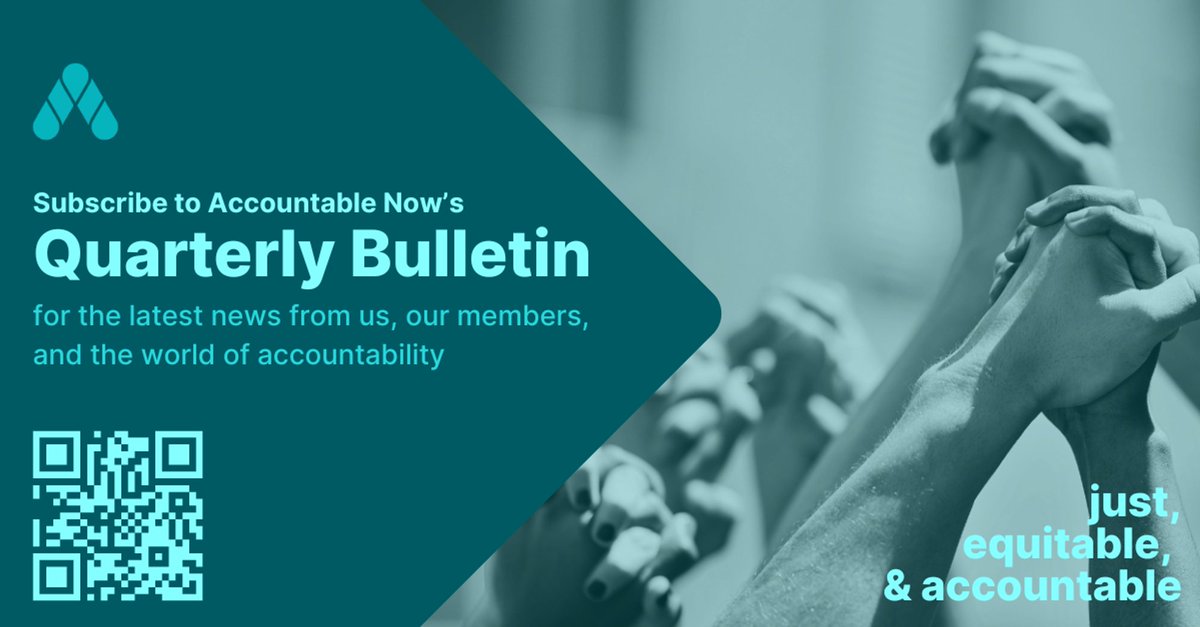 Subscribe to Accountable Now's Quarterly Bulletin for all the latest news from us, our members, and the world of #CSO #accountability! eepurl.com/iG3a2q