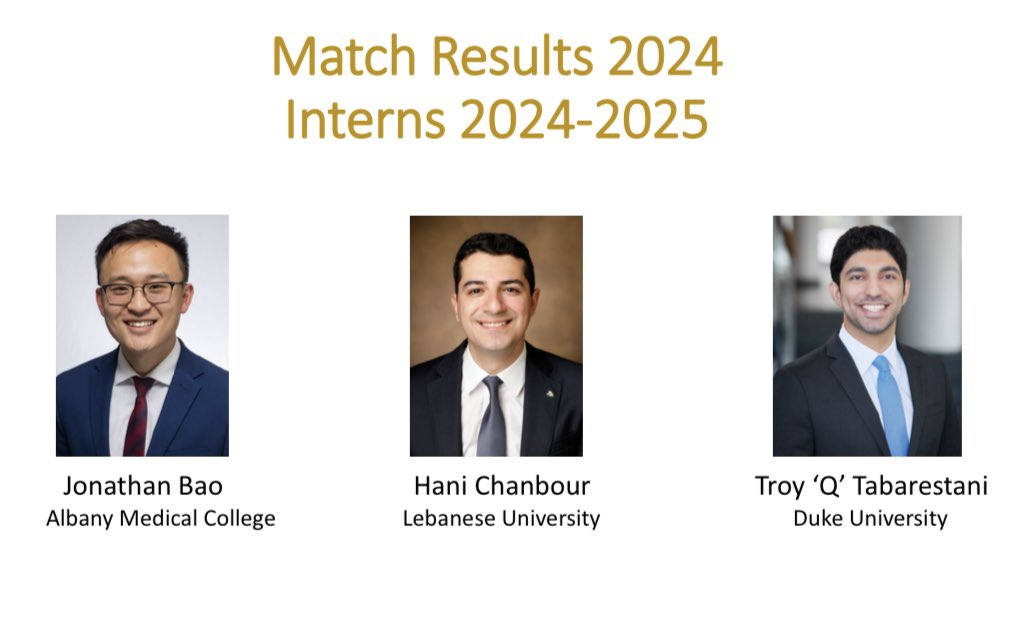 Congratulations to everyone matching today! We are SO thrilled to welcome these three stars to our #Vandy #Neurosurgery family! #Match2024 #MatchDay2024