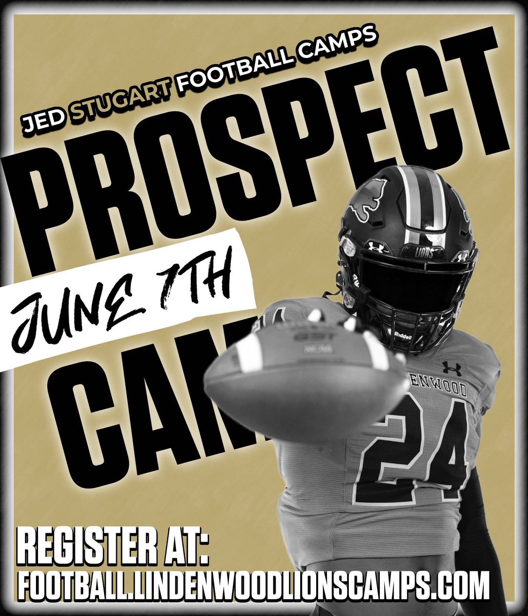 Make sure you attend one of our camps this summer. Mega Camp - May 31st / June 1st LU Prospect Camp - June 7th 2 Great opportunities for you to enhance your recruiting process. Register at: football.lindenwoodlionscamps.com/?subid1=202403…