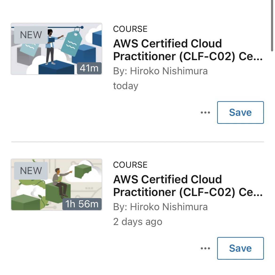 All four of my AWS Certified Cloud Practitioner Exam (CLF-C02) prep courses have been updated at LinkedIn Learning! 📺 Watch here: linkedin.com/learning/instr… 📝 And if you’re looking for an exam study guide, I have one here for free: hiroko.io/clf-c02-study-…