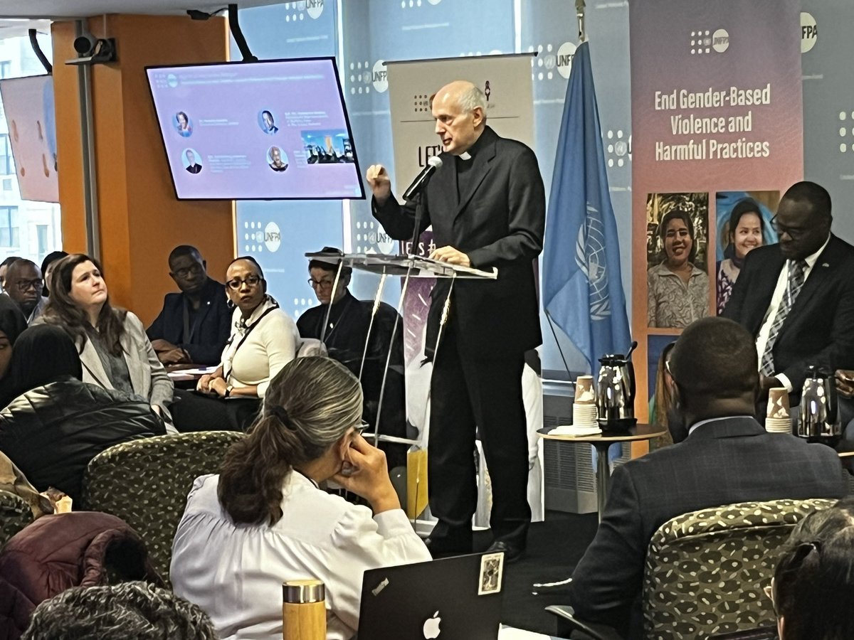 DawnMinott's tweet photo. @UNFPA Permanent Observer of the Holy See to the UN denounces female genital mutilation #CSW68 To hurt a woman is to insult God. #EqualityCantWait #GenderEquality #FGM #EndFGM https://t.co/PuGpFYLABu
