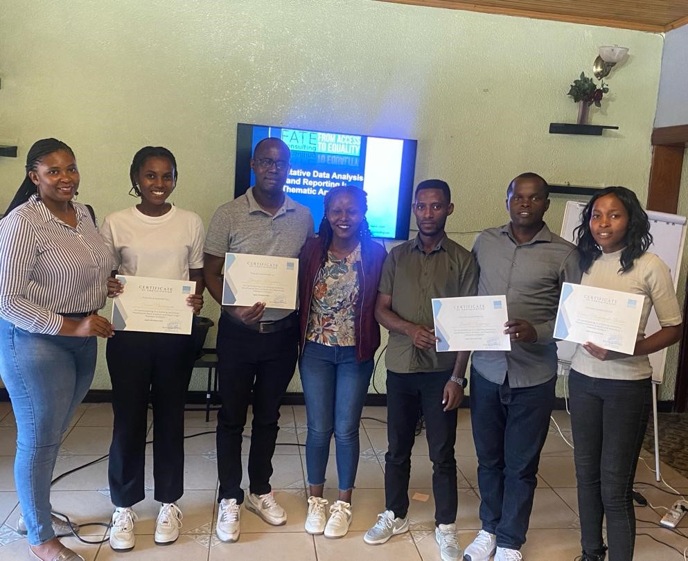 🎉 That's a wrap! 📊 Our "Qualitative Data Analysis and Reporting I: Thematic Analysis" training just concluded, with participants deeply engaged in enriching discussions and acquiring valuable insights into effective data analysis techniques. Stay tuned for upcoming sessions!