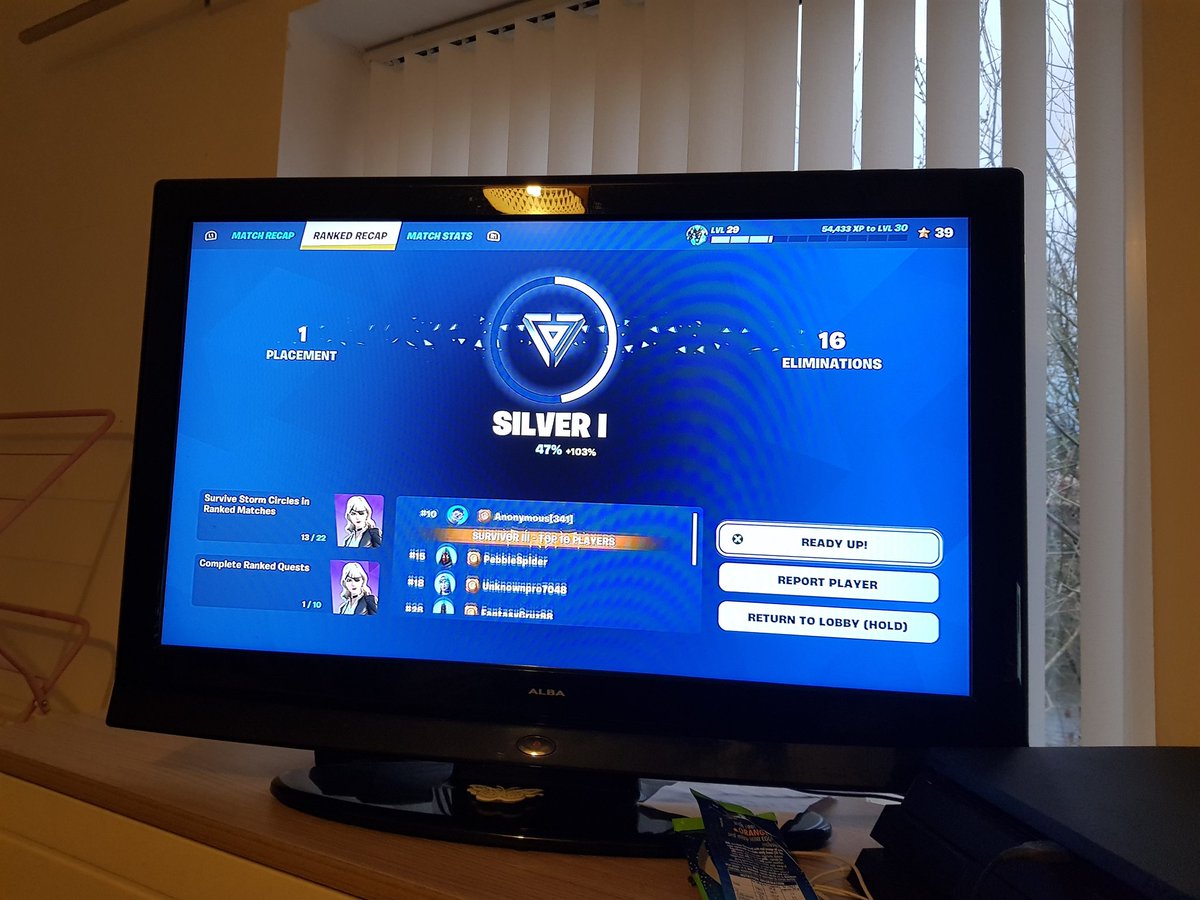 dobby19893's tweet photo. Not bad for playing ranked 3 game in 16 kills and 1st place #FortniteChapter5Season2 https://t.co/BJ3t3LJVwz