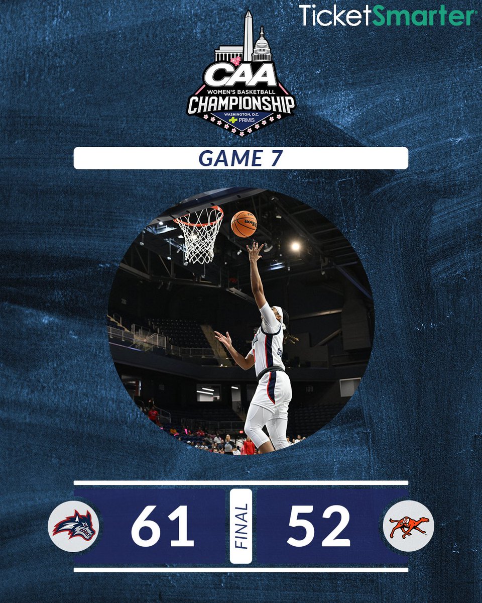 The first team to advance to the #CAAHoops semifinals is @StonyBrookWBB