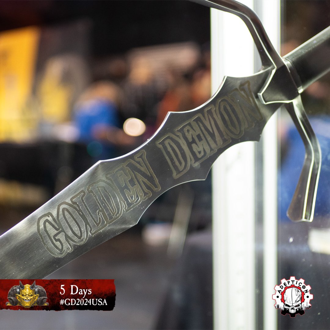 thegdcompendium's tweet photo. In under 5 days the first Golden Demon of 2024 gets underway! Who will be next to loft the Slayer Sword?!

#goldendemon #thegoldendemoncompendium #warhammercommunity https://t.co/3MOn4M0atC
