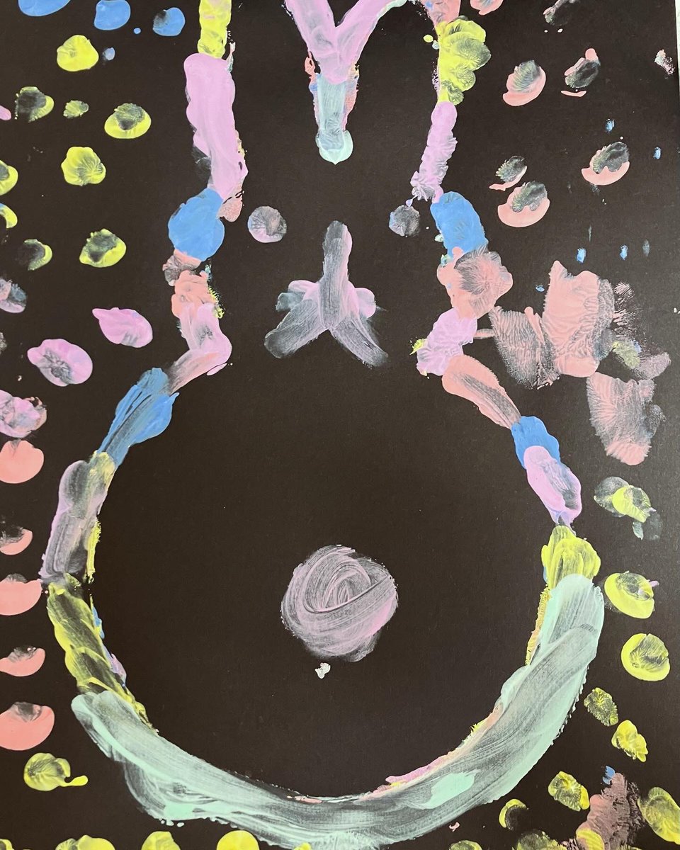 MrJTench's tweet photo. Year 2 had fun making these shadow bunnies using pastel paints and their fingertips ☺️🎨🐇@AllsaintsRCP https://t.co/XoBuRMLlvi