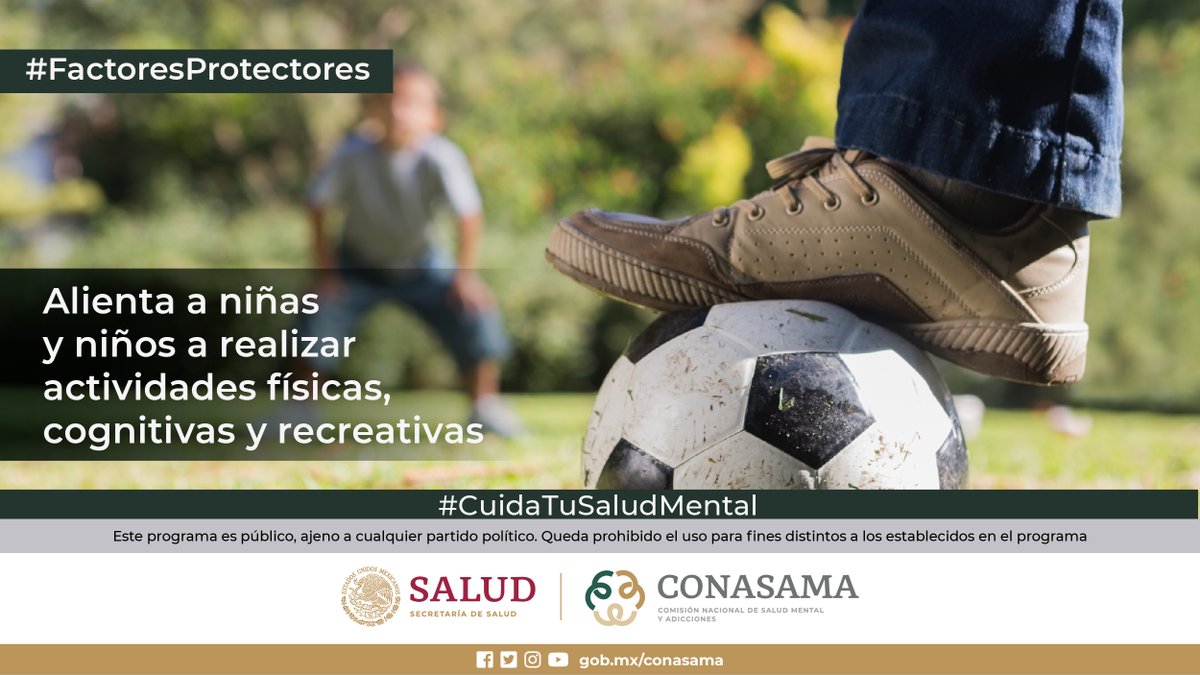 Ayuda a las niñas y niños a divertirse. ¡Cualquier día es perfecto para disfrutar de actividades que los hagan mover el cuerpo, la mente y el corazón! #FactoresProtectores #NosCuidamos #PorLaSaludMental