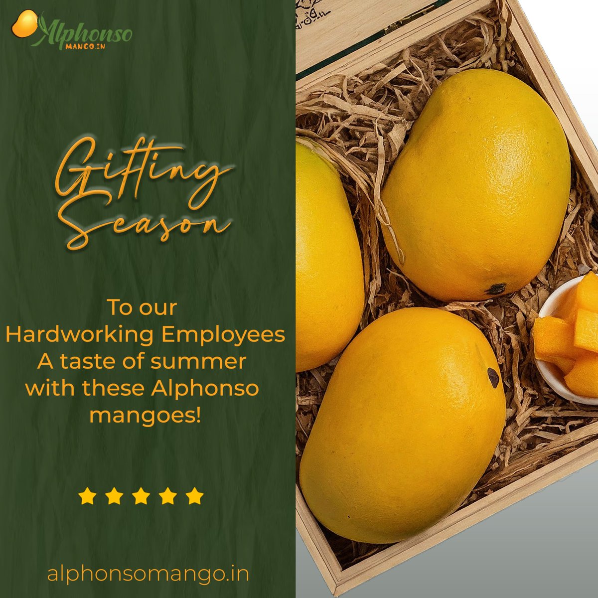 Alphonsomango3's tweet photo. Savor the taste of success and sweetness with the king of fruits, Alphonso mangoes! Show your team how much you appreciate them with this luxurious treat. The Gift of Gold: Alphonso Mangoes is the perfect way to say thank you to your valued employees.

Visit https://t.co/cHHQkGDK3R to order now and give your team a sweet surprise they won't forget.

#AlphonsoMango #CorporateGift #EmployeeAppreciation #LuxuryGift #TasteOfSuccess #EmployeePerks #MangoMadness #SweetSurprise #WellnessGift #HealthyTreat #EmployeeWellness