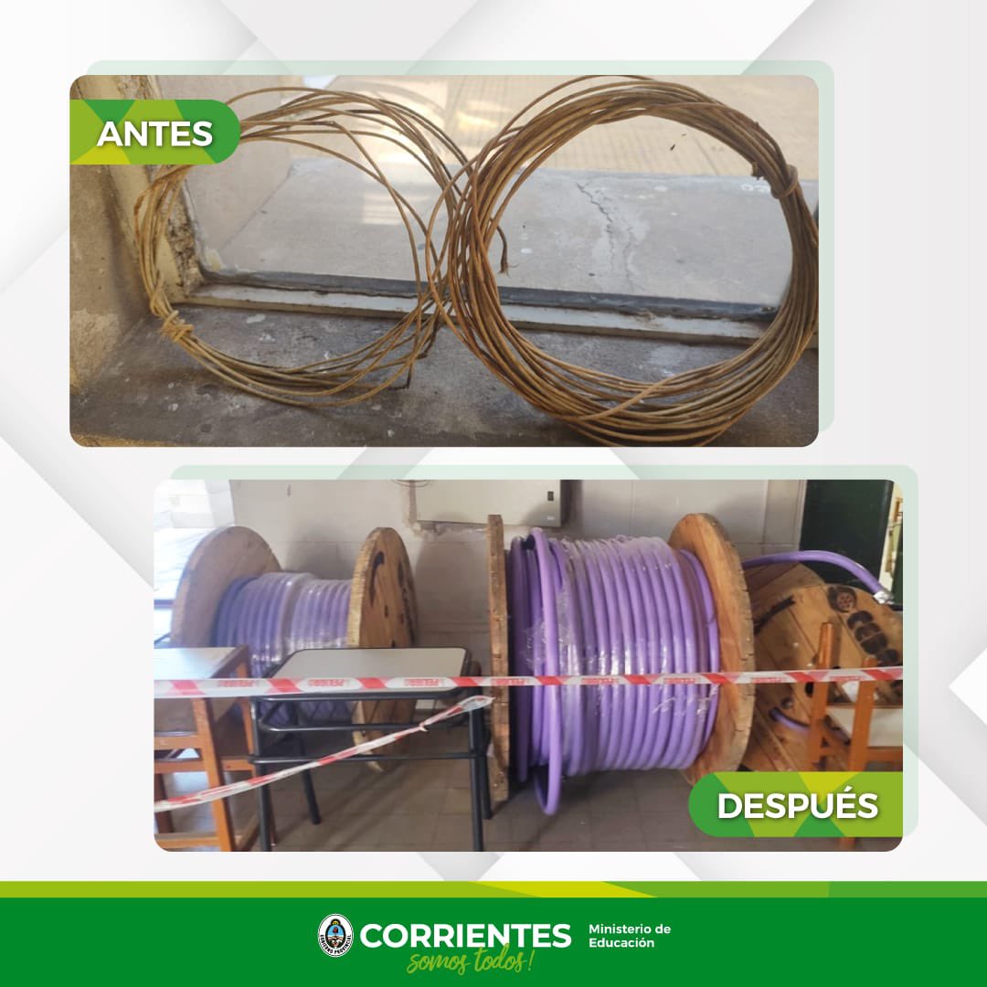 SIE_Corrientes's tweet photo. #Capital | Estamos colocando un nuevo tendido eléctrico que podrá proporcionar la energía necesaria a los sistemas de refrigeración. Trabajamos, con el mayor de los esfuerzos, para que cada institución pueda contar con la infraestructura y el equipamiento necesario. https://t.co/v6DjnhF0tr