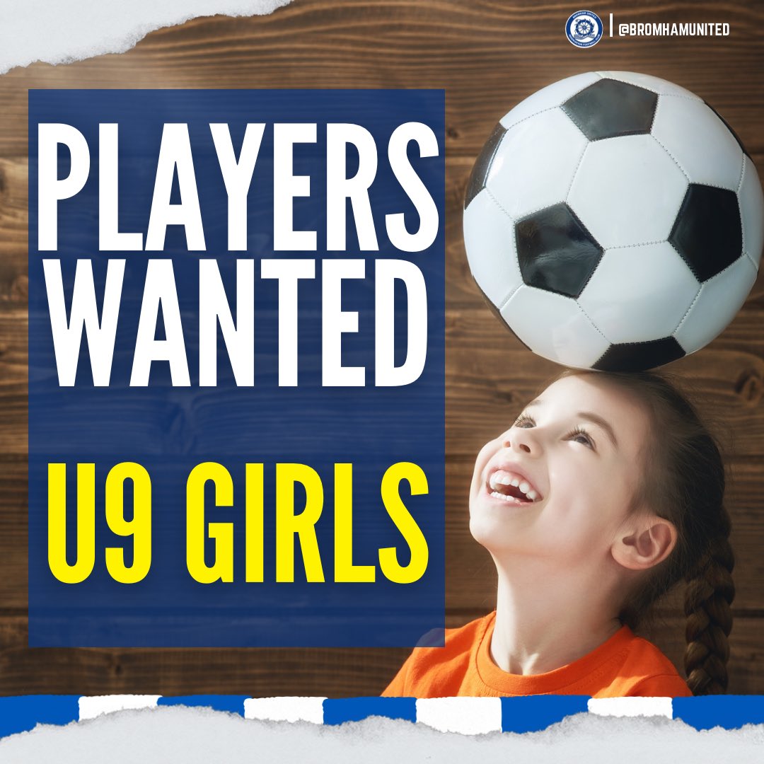 Bromham United AFC (@bromhamunited) on Twitter photo ⚽️ We are looking for players in School Year 3 and 4 to join our U9 Girls group.
📲 For more information contact Ricardo on 07949 120574
<a href="/BedsFA/">Bedfordshire FA</a> | #grassrootsfootball | #bromham ⚽️ We are looking for players in School Year 3 and 4 to join our U9 Girls group.
📲 For more information contact Ricardo on 07949 120574
<a href="/BedsFA/">Bedfordshire FA</a> | #grassrootsfootball | #bromham