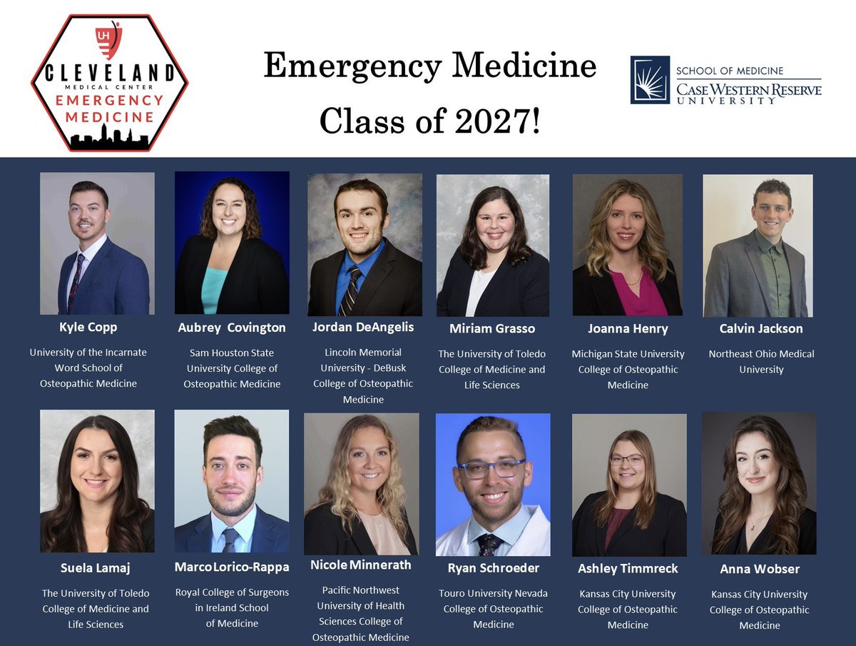 We're so excited to announce our EM Class of 2027! Congratulations and welcome to our UH EM family!🎉 
#MatchDay2024 #Match2024 #embound #emresidents #emfam #CLErising #Believeland #TheLandofEM
