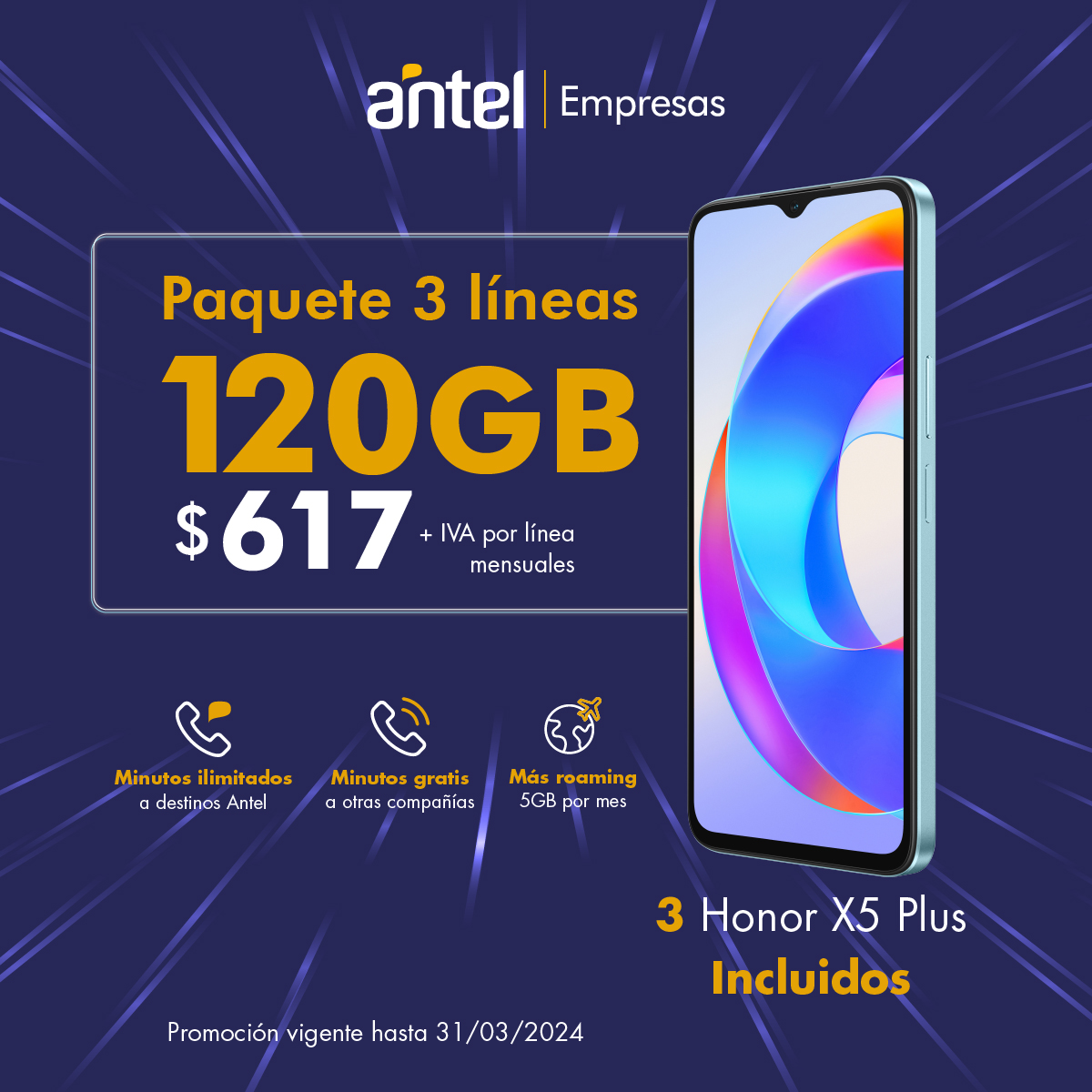 Cambiate a Antel empresas ¡Si tenés una empresa, tenés que tener Antel! Más info: bit.ly/3Lineas120GIGAS #SocioDeTuNegocio #PaquetePymes